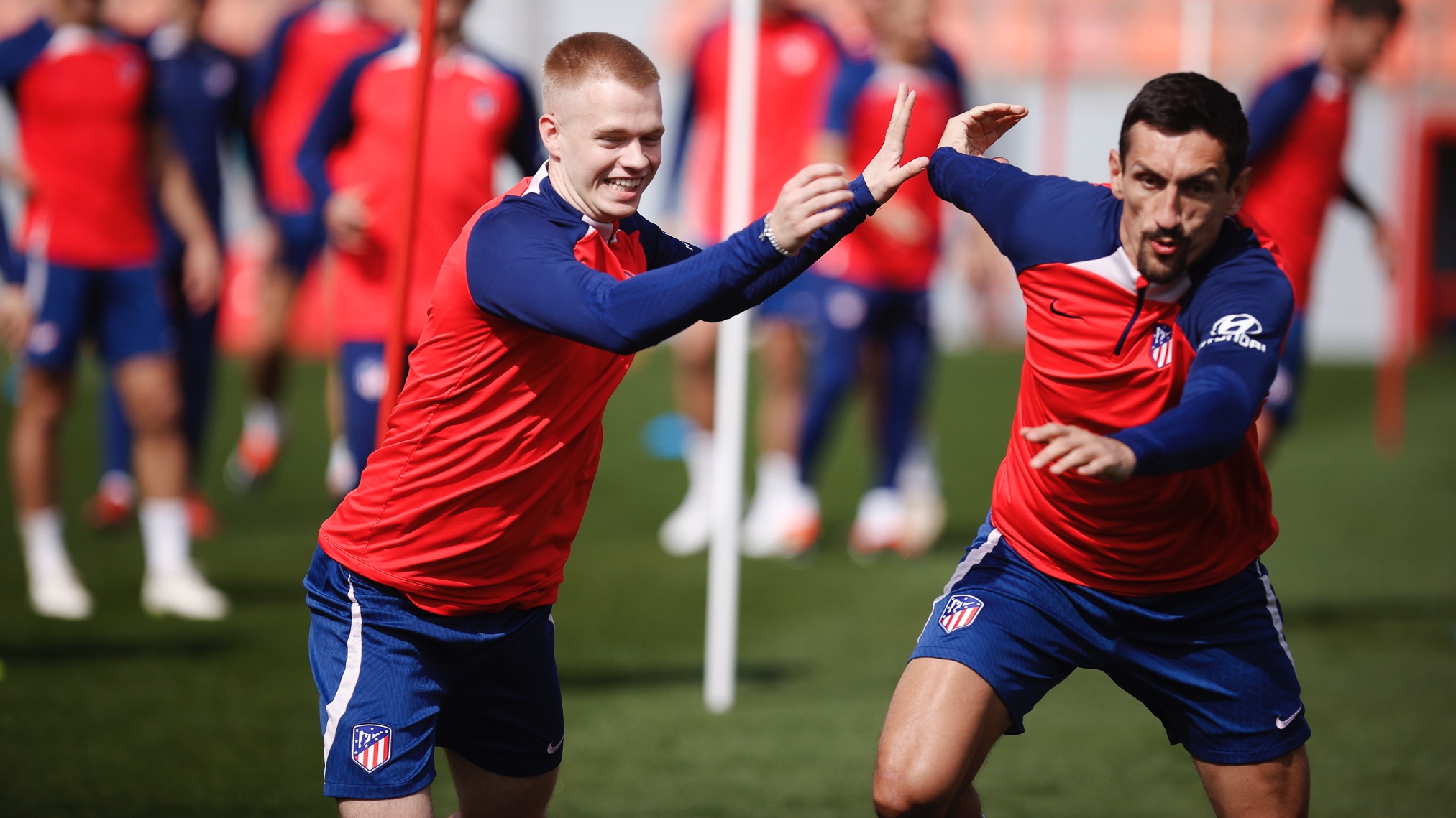 Vermeeren in allenamento con Savić