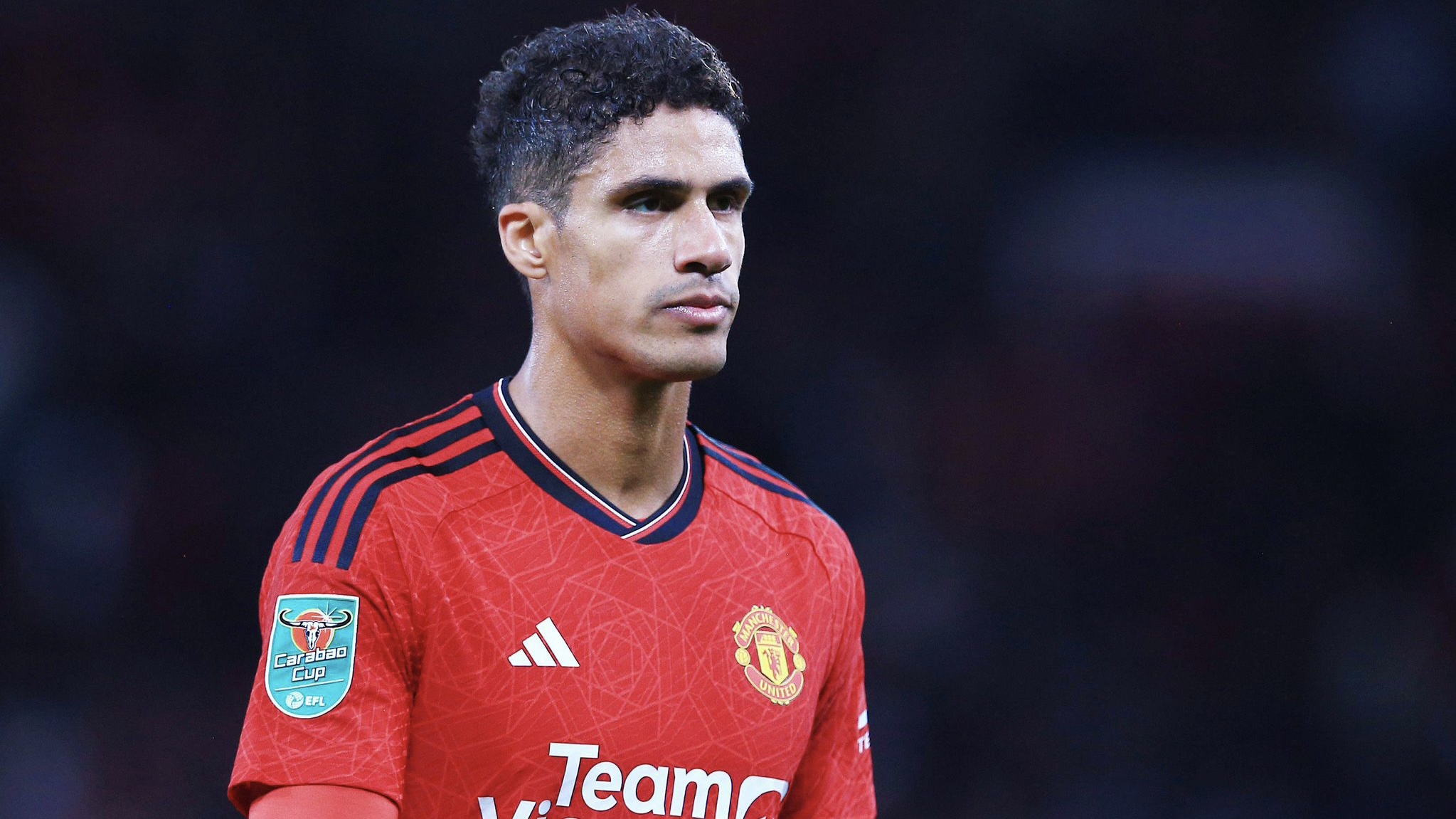 Raphael Varane con la maglia del Manchester United